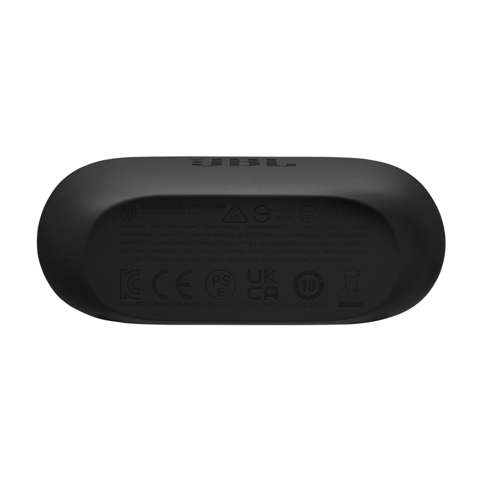 JBL Wave Buds 2 - Black - True Wireless Noise Cancelling Earbuds - Bottom image number null